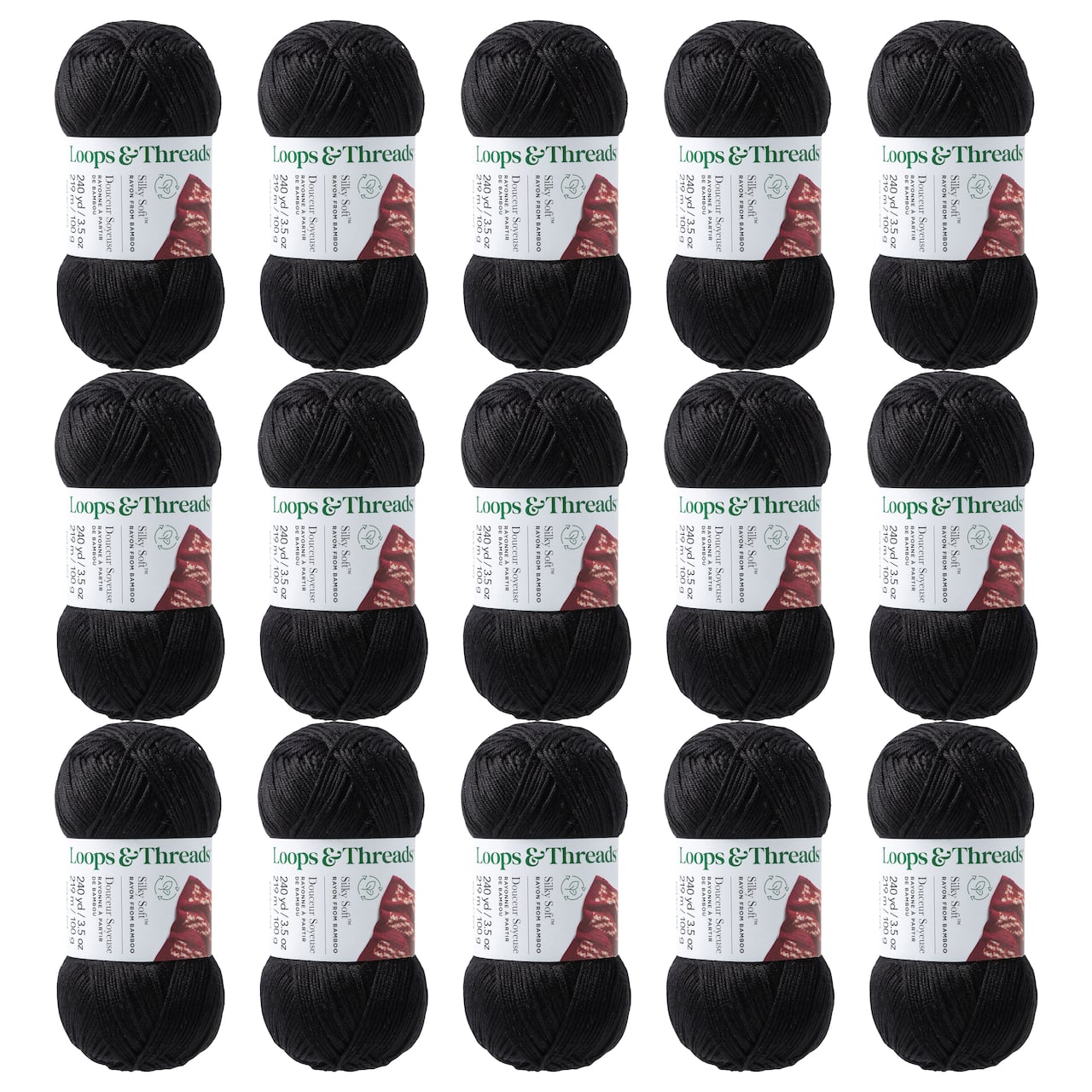 15 Pack: Silky Soft™ Yarn by Loops & Threads®